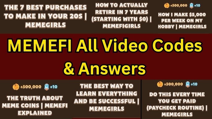 MemeFi Video Codes