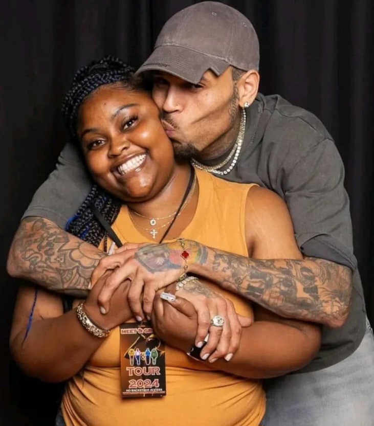 Zambian man files for divorce from wife over photo of Chris Brown kissing her cheek