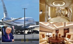 President Trump fires back at critics after Qatari royal family offered him $400 million super luxury jumbo jet for him to use as Air Force One
