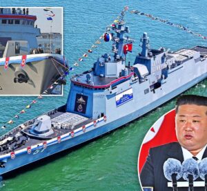 Kim Jong-un's new North Korean warship capsizes and sinks in front of him
