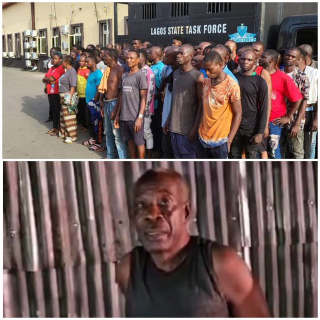 74 homeless persons arrested as Lagos state environmental taskforce raids under bridges in the state (video)