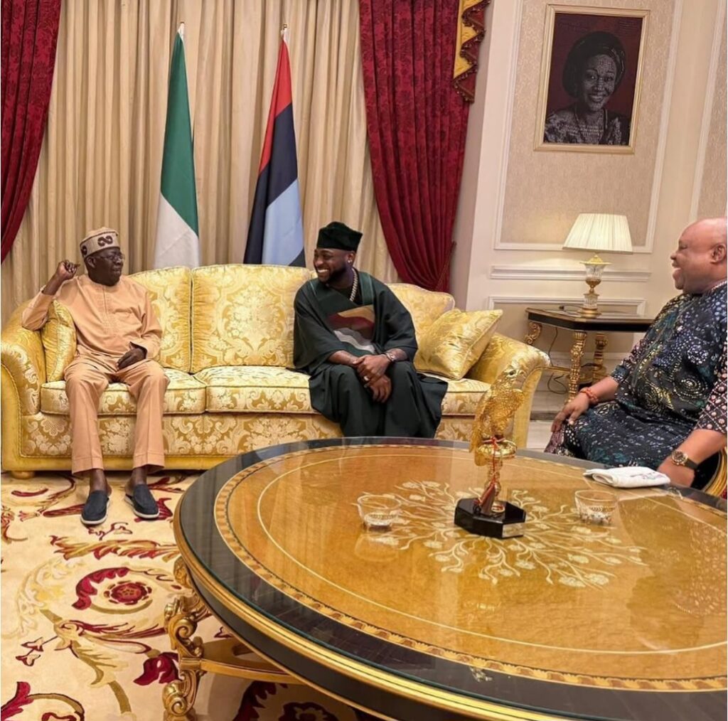Davido visits Tinubu alongside his father Dr. Adeleke and uncle Gov. Adeleke (photos)