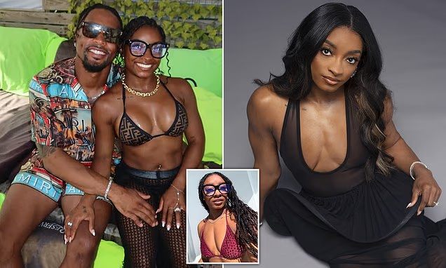 Olympic champion gymnast Simone Biles sparks boob job rumours with new eye-popping busty look (photos)