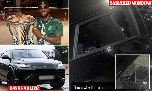 This is why I hate London - England striker, Ivan Toney rages after his Lamborghini was broken into by thieves