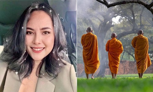 Woman arrested for filming herself having s£x with Buddhist monks before blackmailing them for millions of pounds
