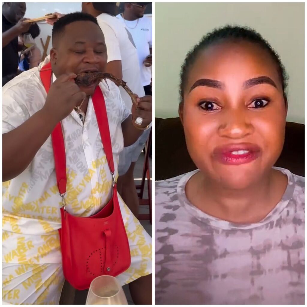 Socialite, Cubana Chiefpriest taunts his alleged baby mama; she responds
