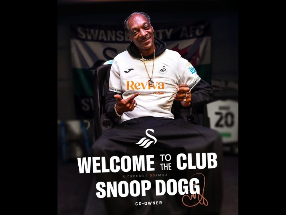 US rapper, Snoop Dogg becomes co-owner of Swansea City football team