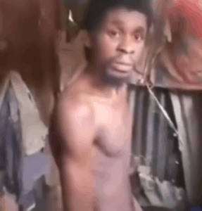 Young man believed to have travelled abroad found ‘chained and locked up inside hut for 5 years in Anambra community’ (video)