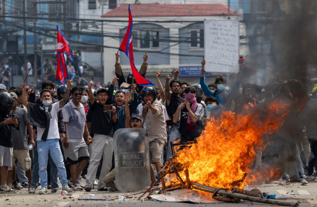 ‘Gen Z protest’ turns deadly as mass riots erupt over social media ban in Nepal leaving at least 14 de@d