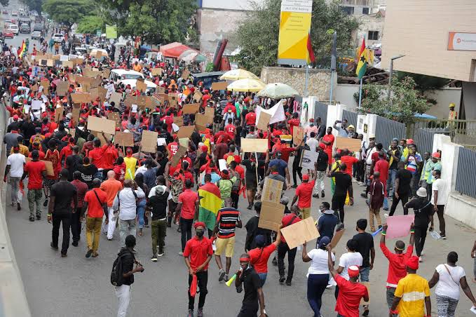 JUST IN: “Go Back And Fix Your Country” — Ghanaians Protest; Demand All Nigerians Must Leave Ghana