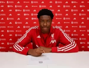 Nigeria Defender Emmanuel Airoboma signs first Professional contract with Liverpo
