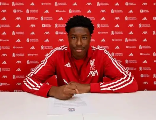 Nigeria Defender Emmanuel Airoboma signs first Professional contract with Liverpo