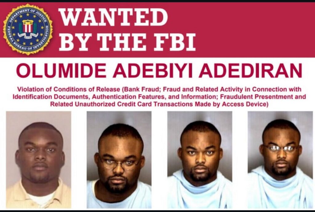 FBI offers $10,000 reward for information leading to the arrest of Nigerian man accused of cybercrime