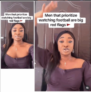 Beware of men that love football more than anything — Nigerian Lady advises her gender