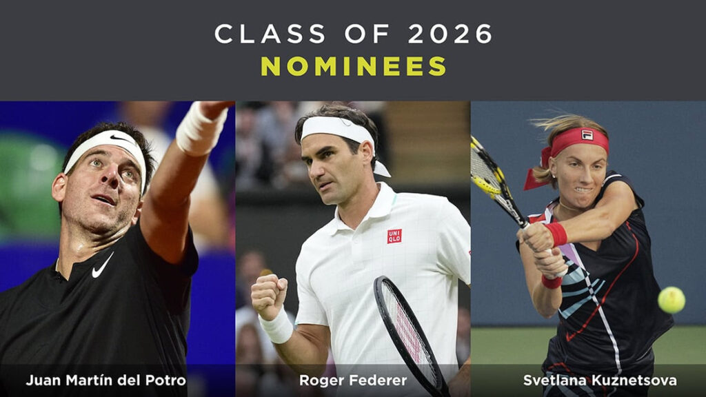 Roger Federer, Del Potro lead nominees for 2026 Tennis Hall of Fame Class