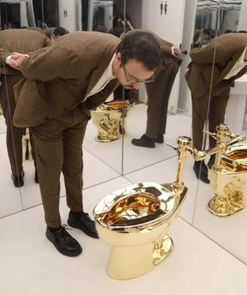 Fully functional 18-karat gold toilet sells for $12M