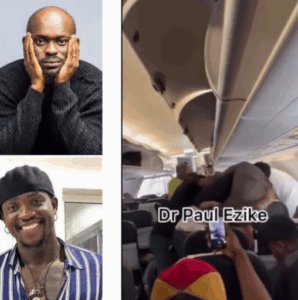 VDM and Mr Jollof exchange blows inside aircraft (video)