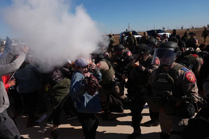 Protesters clash with police at US detention center housing 5-year-old child