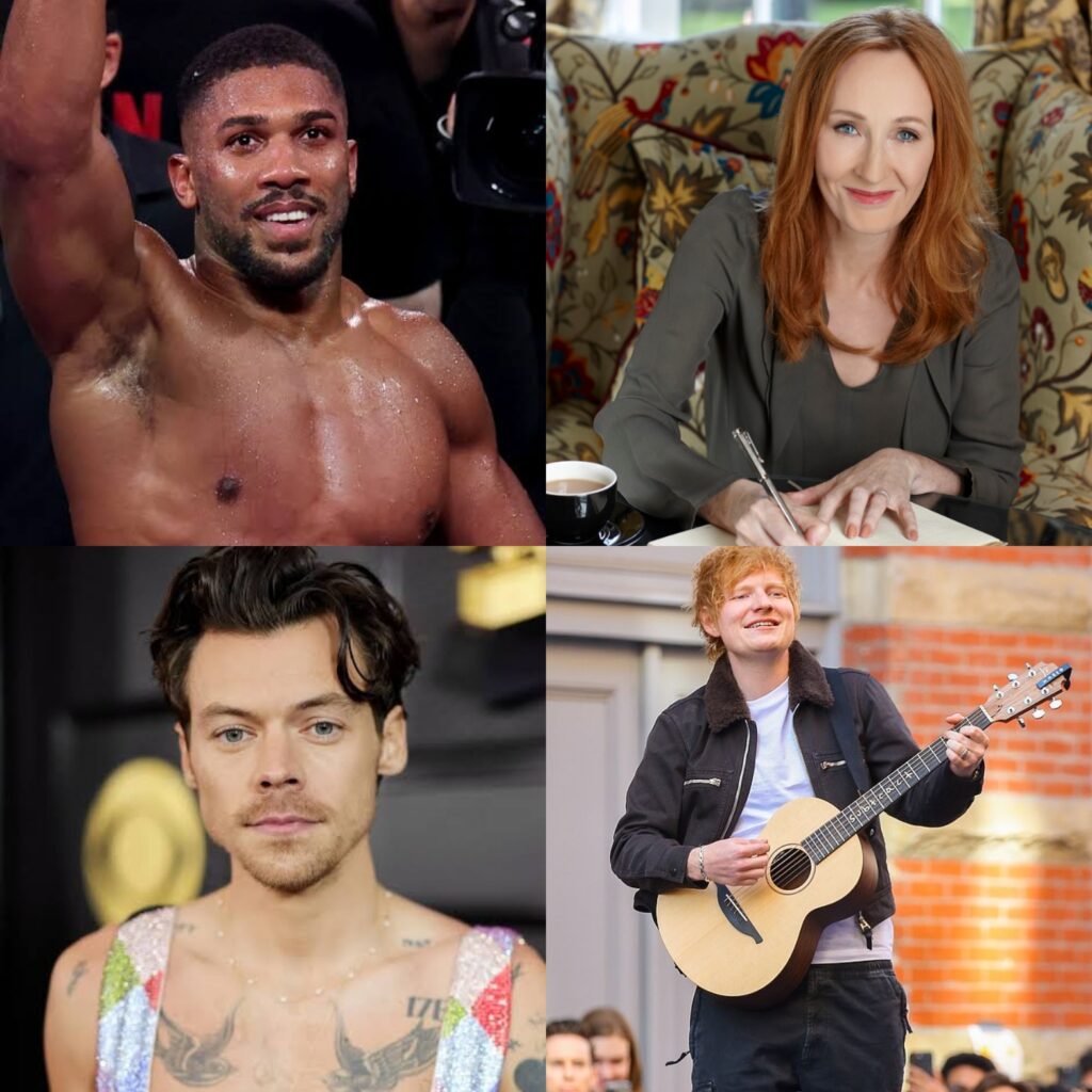 Anthony Joshua, JK Rowling and Mo Salah named among the UK's 100 biggest taxpayers