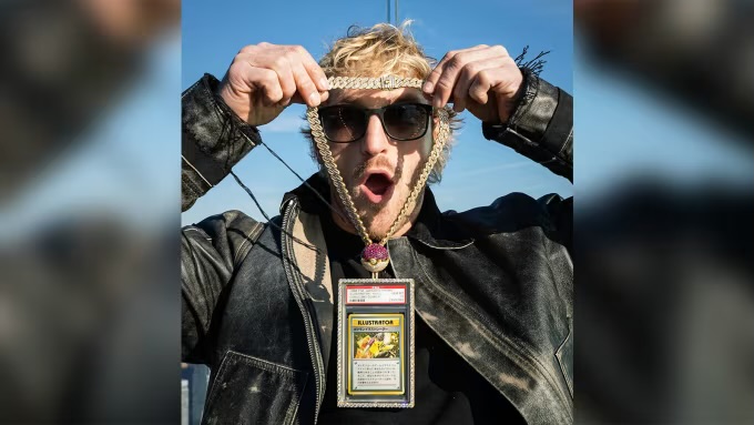 Influencer Logan Paul’s ‘Holy Grail’ Pokémon Card sells for $16.5 Million with diamond necklace included