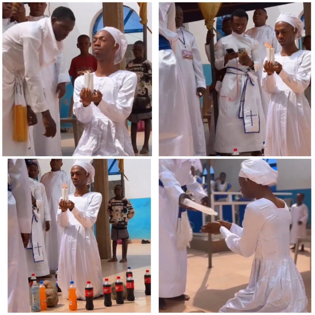 Celestial church members kick as cross dresser,