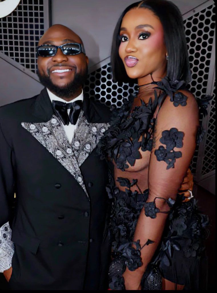 Davido and Chioma stun as they pose together for red carpet photos at the #Grammys