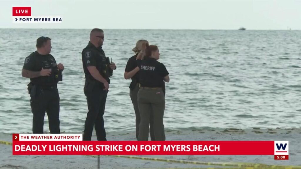 Beachgoer k!lled by lightning while swimming