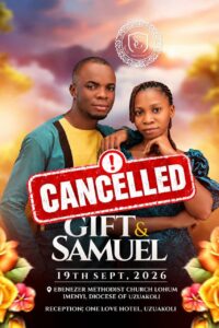 Man announces cancellation of his wedding one day before ceremony